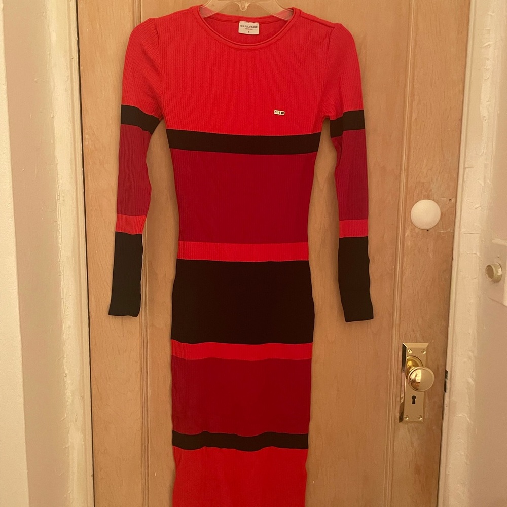 U.S. Polo assn. knitted midi dress size S